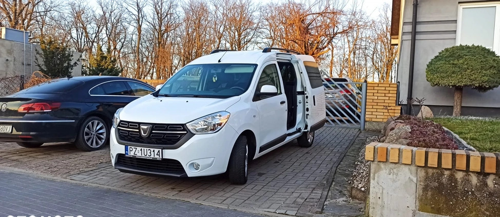 Dacia Dokker cena 27900 przebieg: 204500, rok produkcji 2018 z Buk małe 466